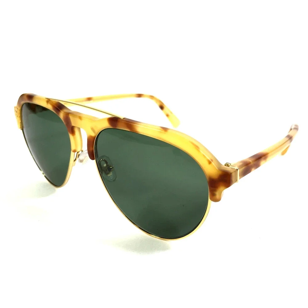 Shauns Sunglasses Orrin C05 Matte Lion Tortoise with Green Polarized Lenses